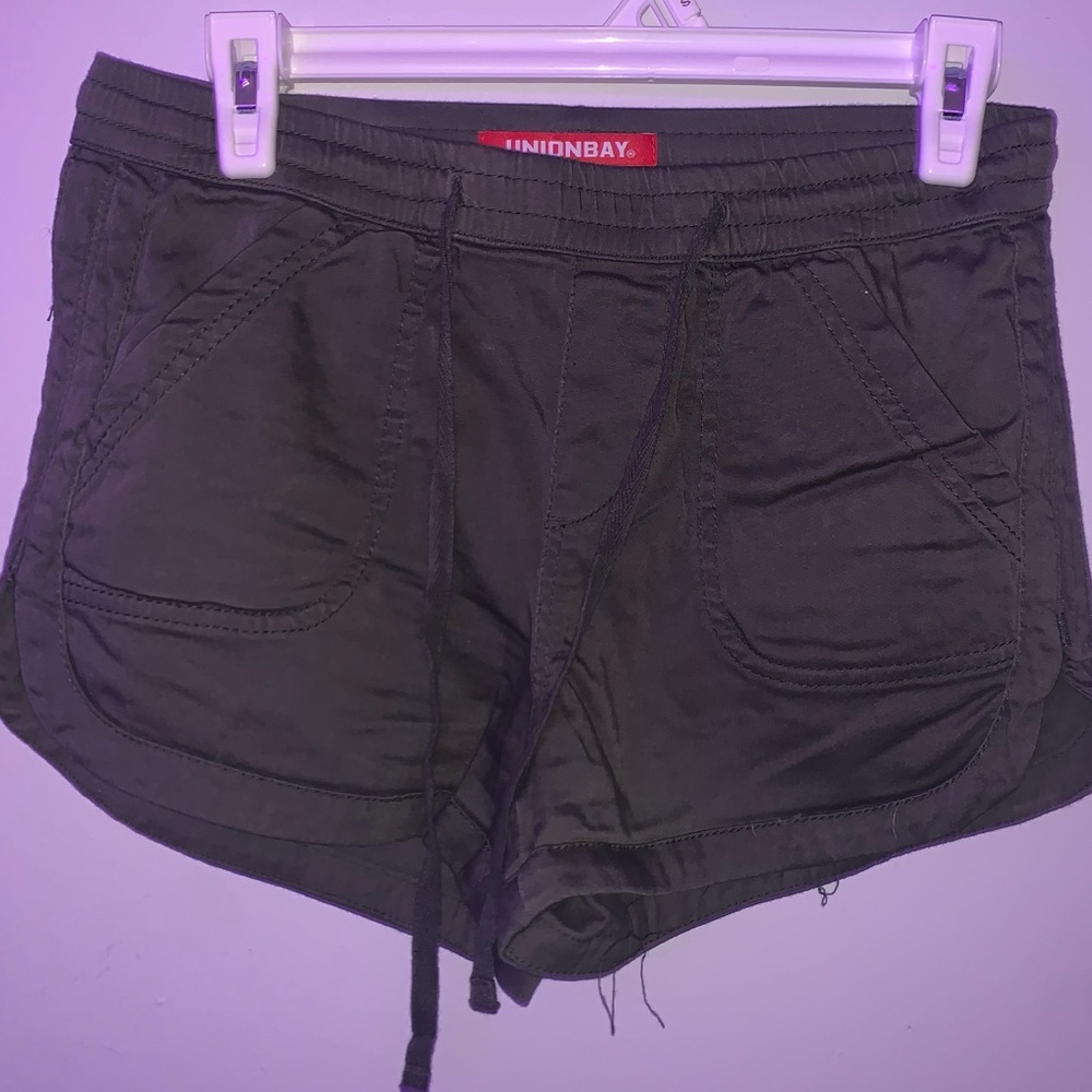 Green khaki shorts